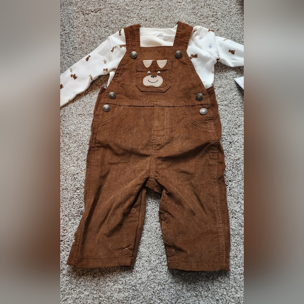 Carter's Brown Kids Overalls Set